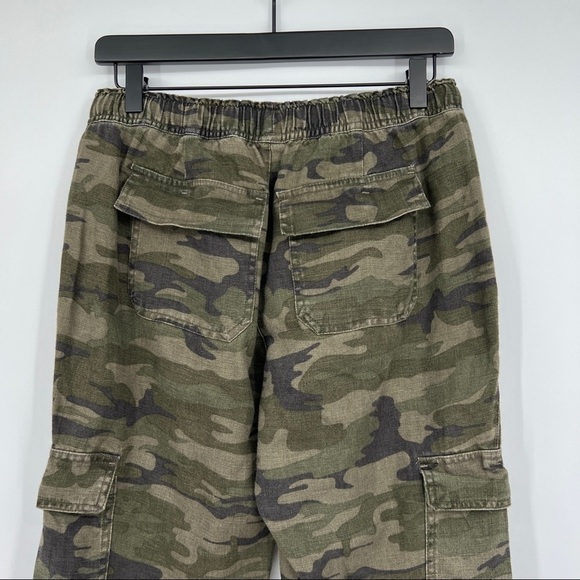 Sanctuary X Anthropologie Y2k 1990 Discoverer Linen Camouflage Cargo Pants - Picture 10 of 15